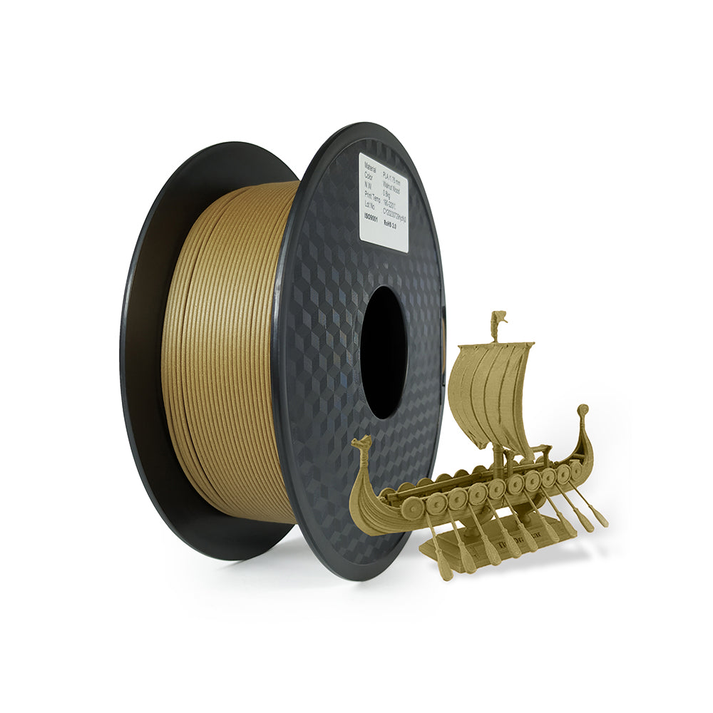 فلمنت خشبي (خشب الجوز) -  PLA Walnut Wood Filament.