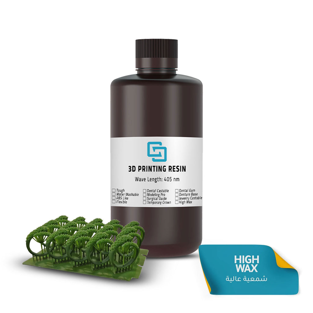 رزين الطباعة ثلاثية الأبعاد شمعية عالية - أخضر High Wax Resin 500g