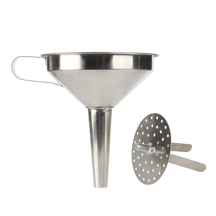 قمع ستانليس ستيل مع مصفاة – Stainless Steel Funnel with Strainer