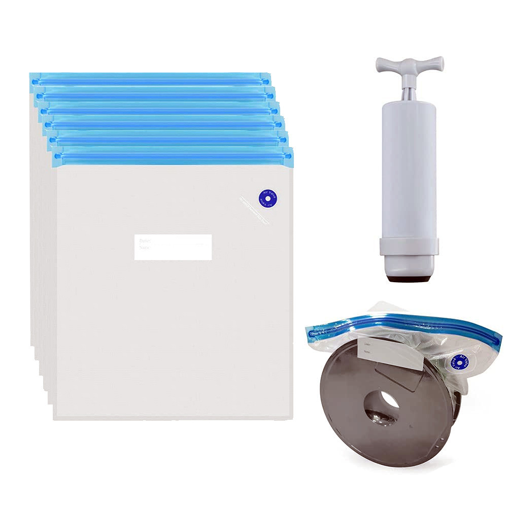 أكياس تخزين الفلمنت القابلة للتفريغ من الهواء - حزمة 6 أكياس مع أداة سحب الهواء  Filament Vacuum bags